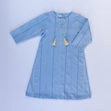 Colorful Striped Kaftan in Blue