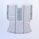 Thoub and Dress Set in Green and Silver