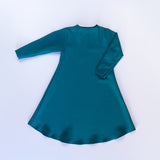 Thoub and Dress Set in Green and Silver