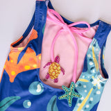 Under the Sea Print Swimsuit with Coverup