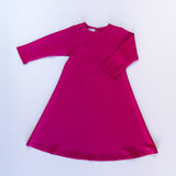 Thoub and Dress Set in Fuchsia and Maroon