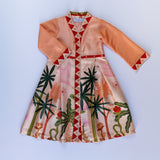 Printed Maxi Dress in Orange