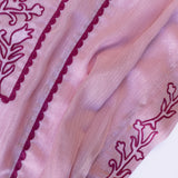 Thoub and Dress Set in Maroon and Pink