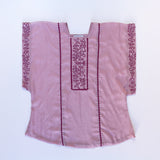Thoub and Dress Set in Maroon and Pink