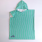 Hooded Poncho Towel in Green