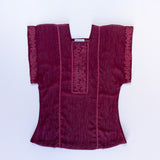 Thoub and Dress Set in Fuchsia and Maroon