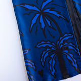 Printed Bird Abaya with Shella in Navy