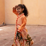 Printed Maxi Dress in Orange
