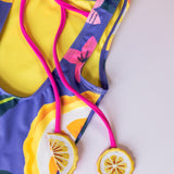 Citron Lemon Print Swimsuit