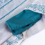 Thoub and Dress Set in Green and Silver