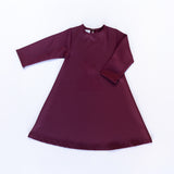 Thoub and Dress Set in Maroon and Pink