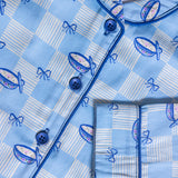 Sago Printed Pajamas Set in Blue