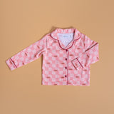 Sago Printed Pajamas Set in Pink