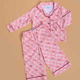 Sago Printed Pajamas Set in Pink