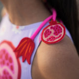 Pomegranate Swimsuit with Skirt