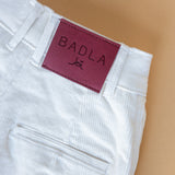 Cord Wide Leg Trousers in Off-White