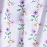 Arabian Garden Printed V Neck Jalabia with Shella in Off-White