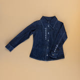 Denim Shirt with Qatar Embroidery