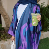 Waves Abaya with Shella in Navy