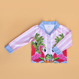 Flamingo Printed Pajamas Set