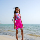 Pomegranate Swimsuit with Skirt