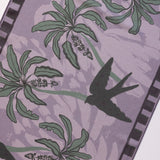 Green Suede Wrap Maxi Dress with Printed Shella