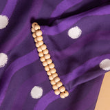 Yellow Polka Dots in Purple Waves Maxi Dress