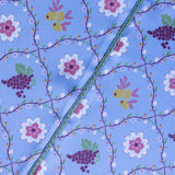 Printed Blue Kaftan with Safifa