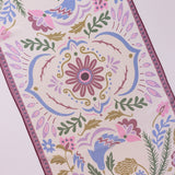 Arabian Garden Printed V Neck Jalabia with Shella in Off-White