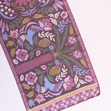 Arabian Garden Printed V Neck Jalabia with Shella in Purple