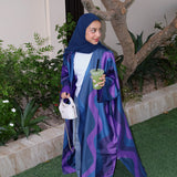 Waves Abaya with Shella in Navy