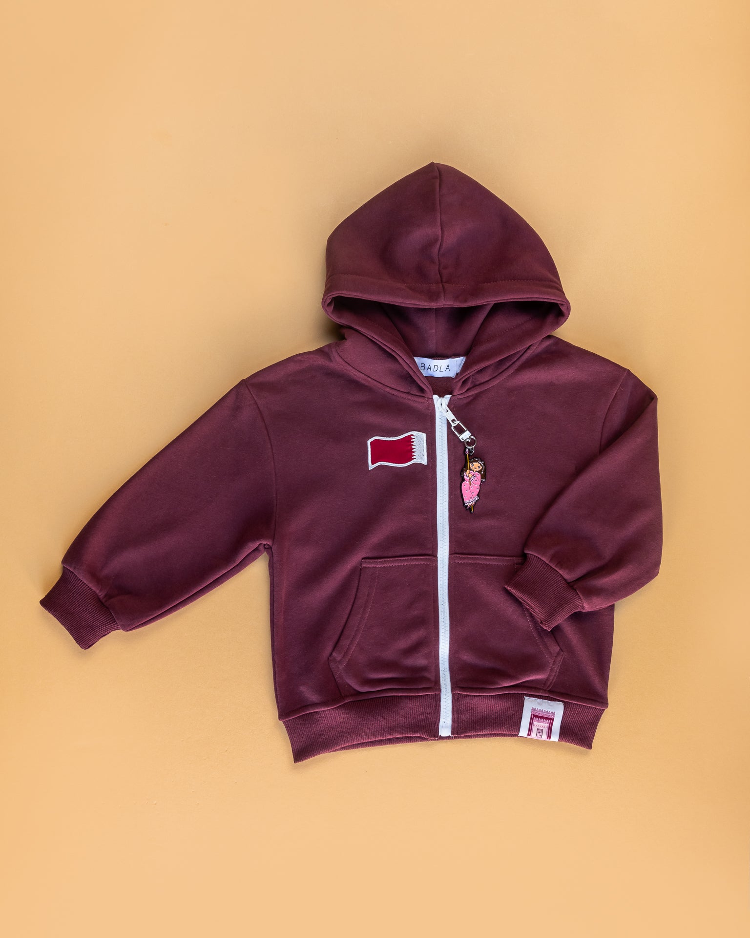 Oversized Zipup Hoodie in Maroon