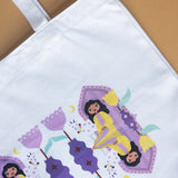 Girl with Little Goat Tote Bag