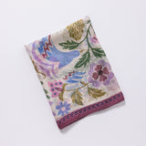 Arabian Garden Printed V Neck Jalabia with Shella in Off-White