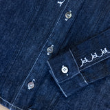 Denim Shirt with Qatar Embroidery