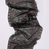 Brown Velvet Wrap Maxi Dress with Printed Shella