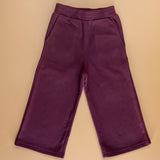 Maroon Wide Leg Track Pants