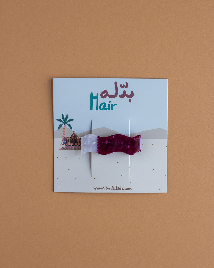 Qatar Flag Hair Clip