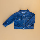Blue Denim Jacket with Qatar Print