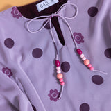 Polka Dots Thoub with Dress in Pink