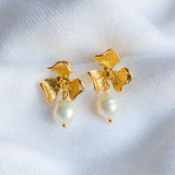 Pearl Blossom Drop Earrings - BADLA X LYNYER