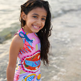 Seafood Swimsuit with Skirt