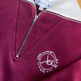 Qatar Half Zip Jumper in Maroon