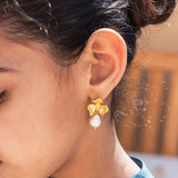 Pearl Blossom Drop Earrings - BADLA X LYNYER