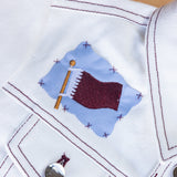 Denim Jacket with Embroidery Details