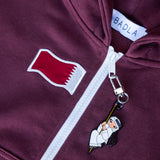 Oversized Zipup Hoodie in Maroon