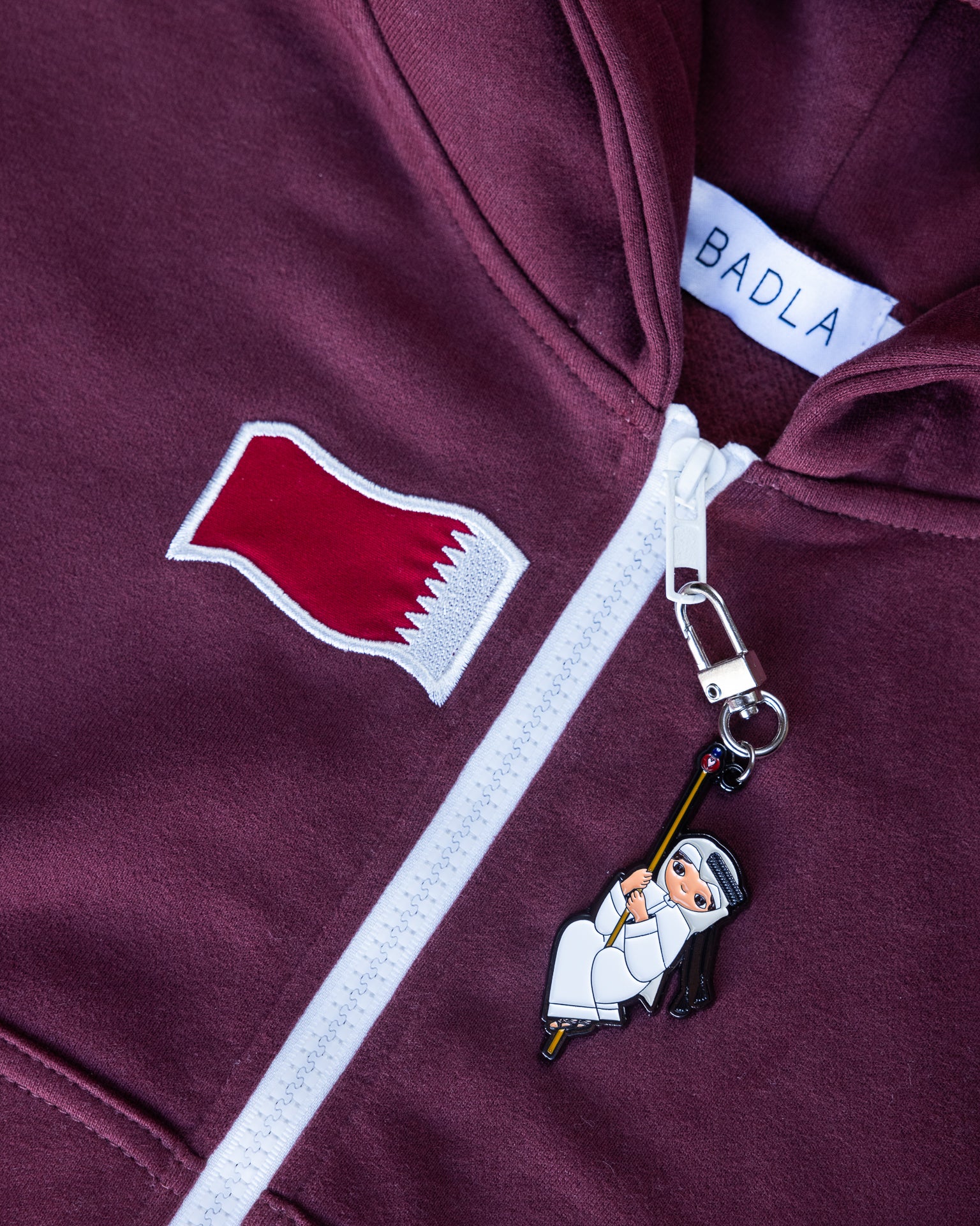 Oversized Zipup Hoodie in Maroon