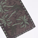 Brown Velvet Wrap Maxi Dress with Printed Shella