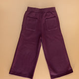 Maroon Wide Leg Track Pants