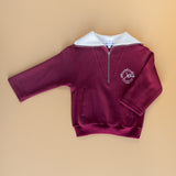 Qatar Half Zip Jumper in Maroon